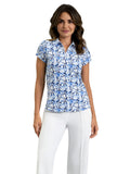 IBKUL Norma Tulip Short Sleeve Polo - Peri