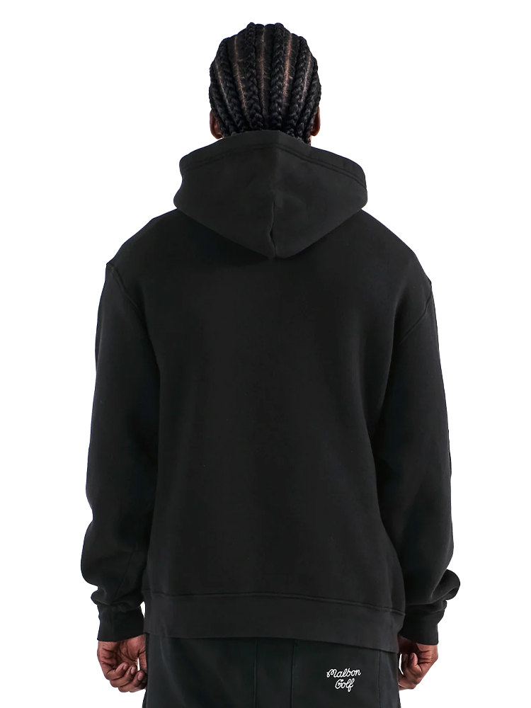 Malbon Fesque Hoodie Polo - Black