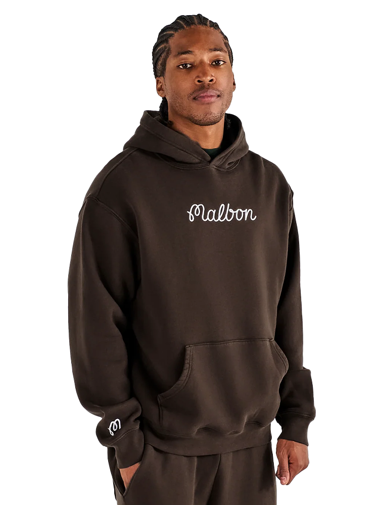 Malbon Fesque Hoodie Polo - Brown