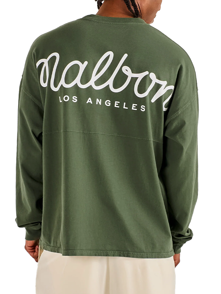 Malbon Horizon Long Sleeve Tee - Olivine