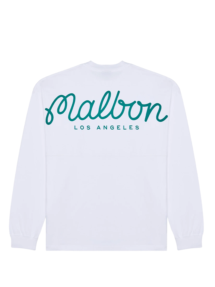 Malbon Horizon Long Sleeve Tee - White