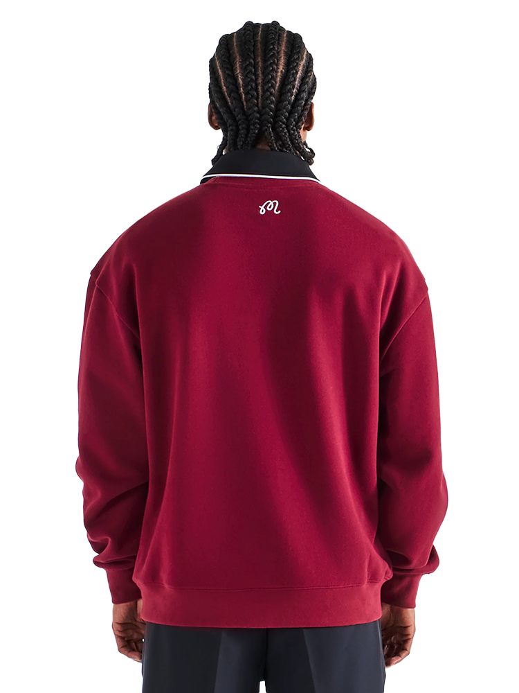 Malbon Monarch Crewneck - Red Mahogany