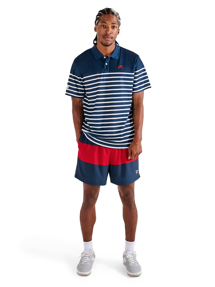 Malbon Scooter Yacht Club Short - Navy/Red
