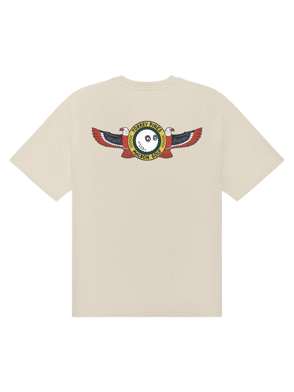 Malbon Torrey Pines Bermuda Eagle Tee - Egret