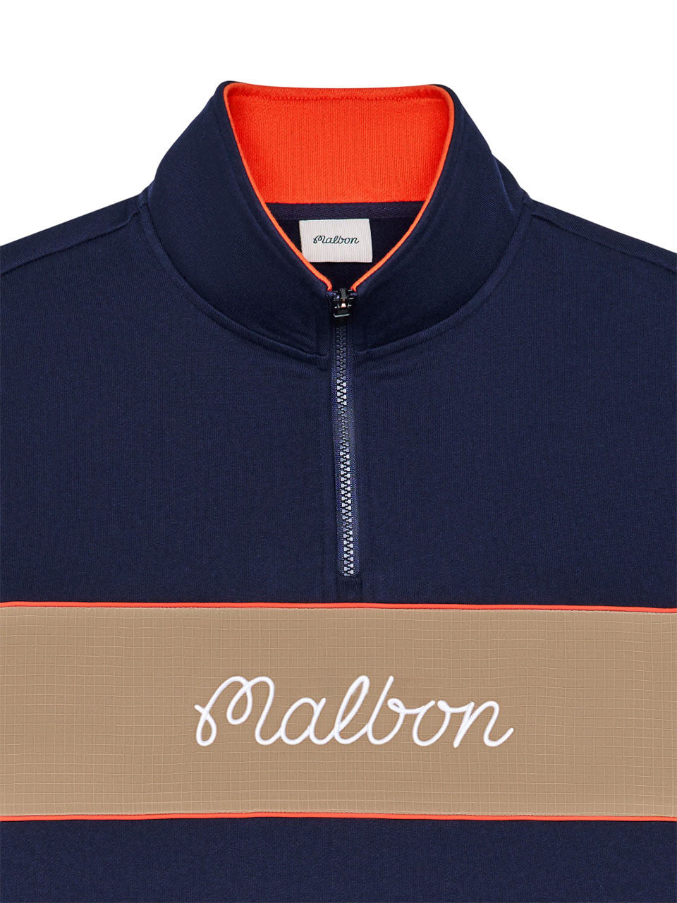 Malbon Torrey Pines Quarter Zip Sweatshirt - Baritone Blue