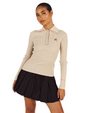 Malbon Womens Agatha Knit Polo - Dove Grey
