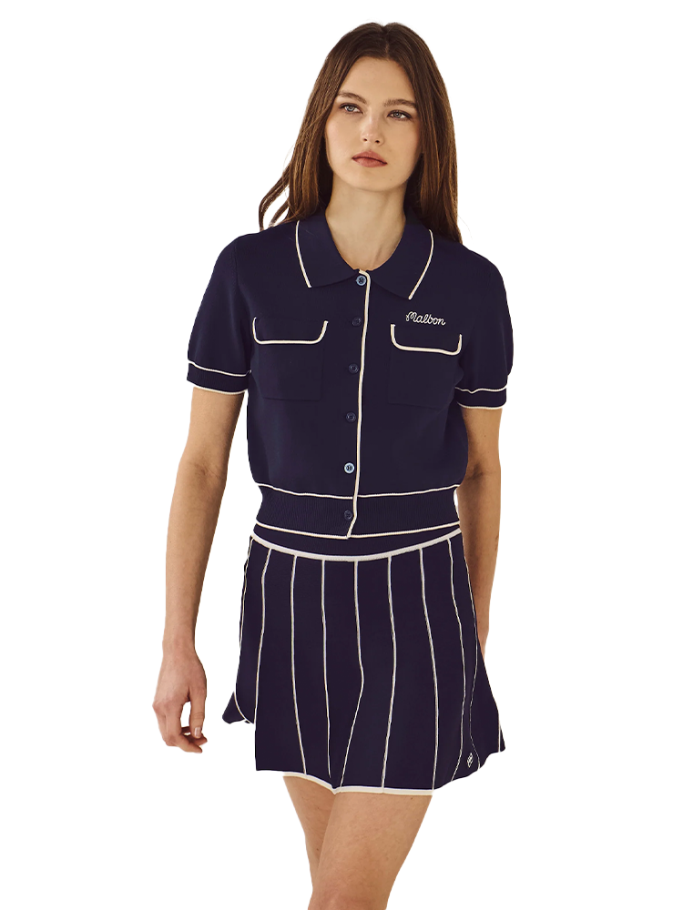 Malbon Womens Jacqueline Polo - Midnight