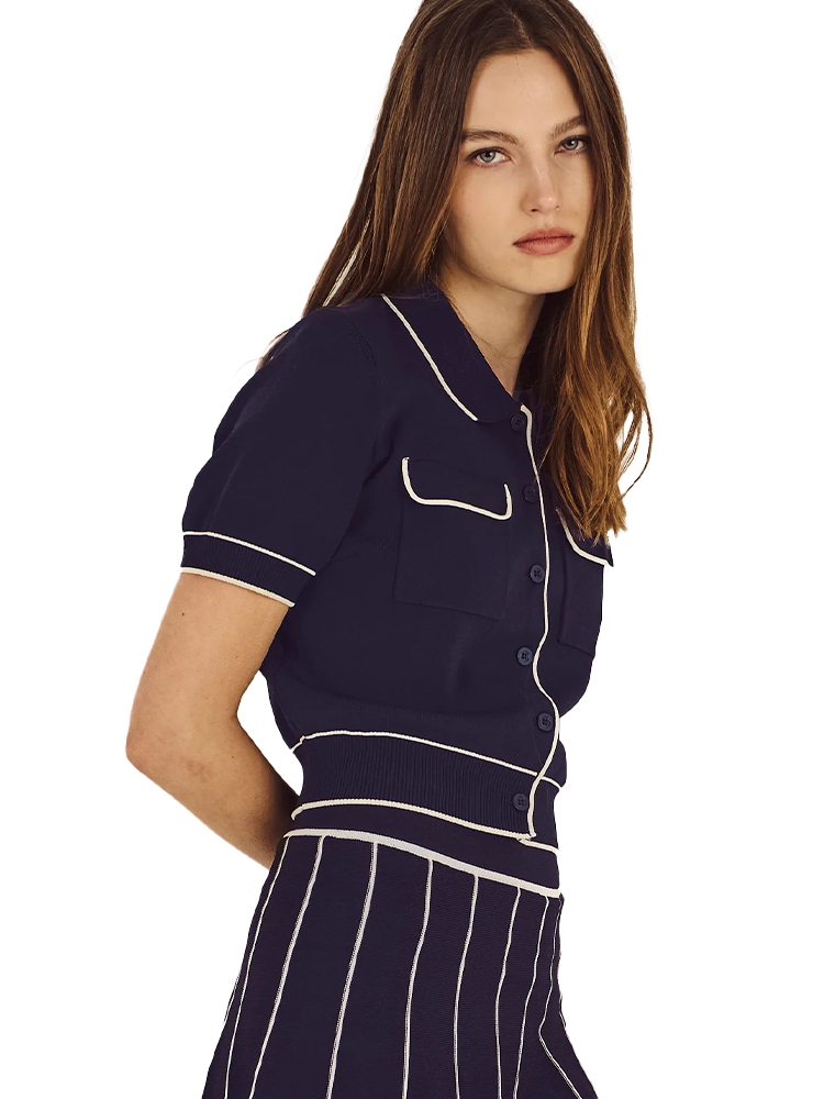 Malbon Womens Jacqueline Polo - Midnight