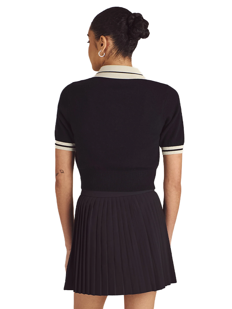 Malbon Womens Mikayla Knit Polo - Black