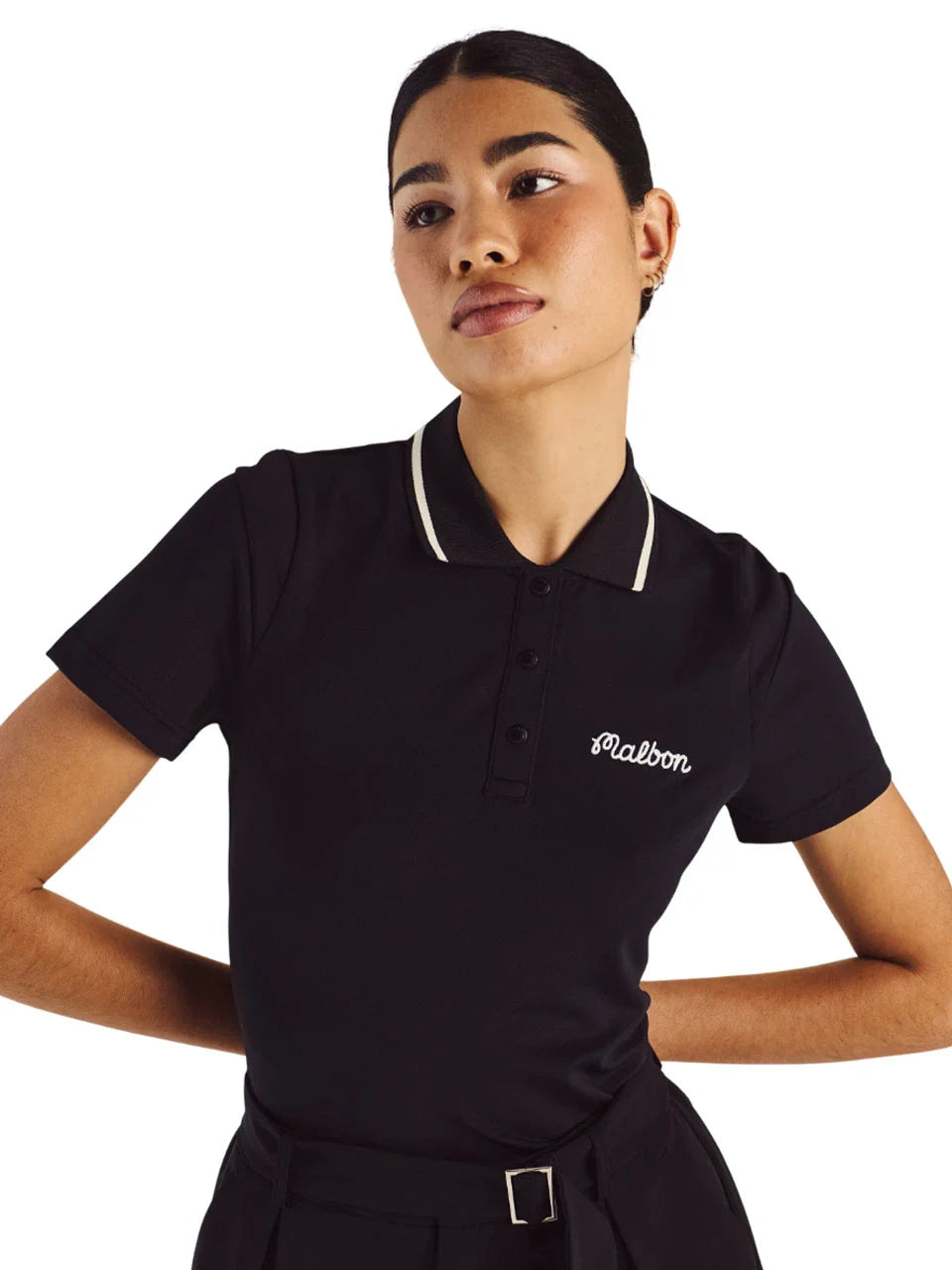 Malbon Womens Paloma Polo - Black