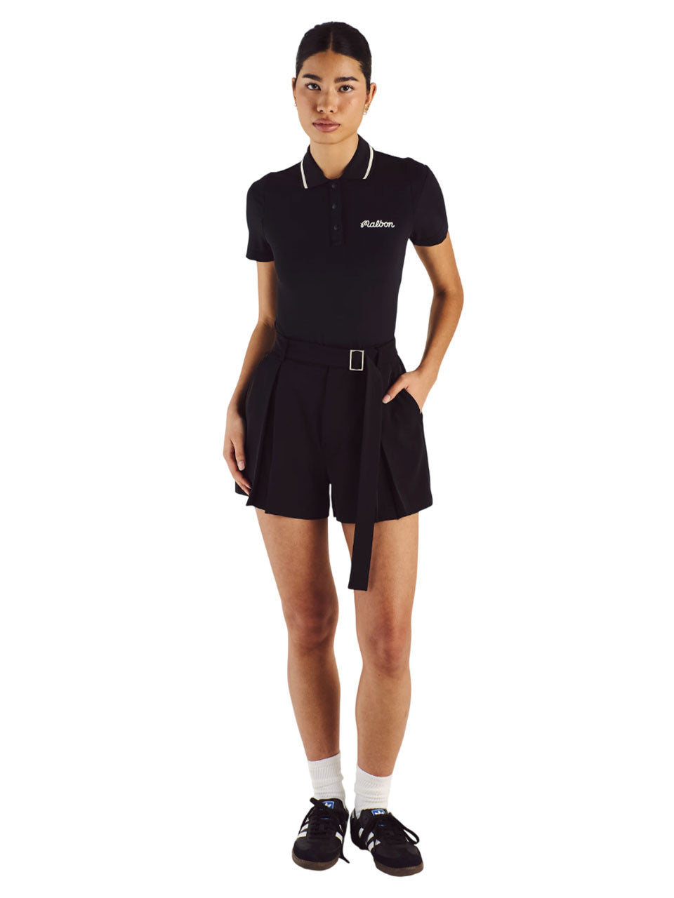 Malbon Womens Paloma Polo - Black
