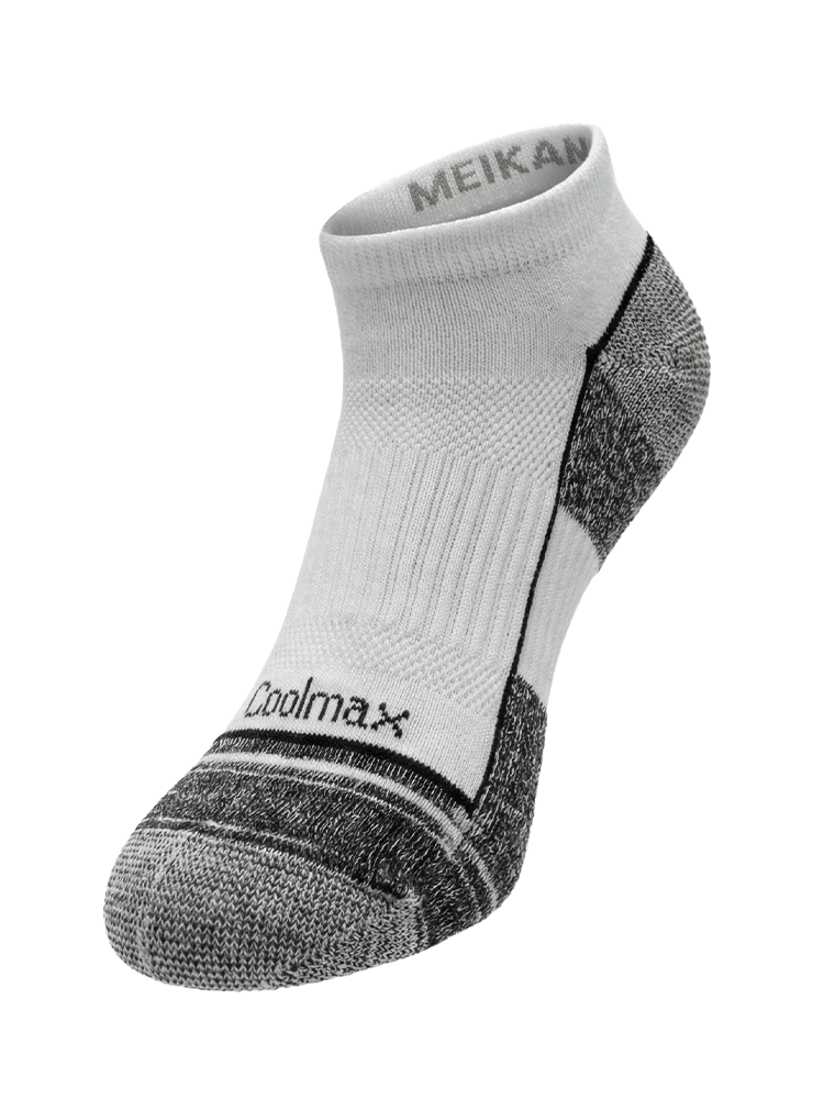 Meikan 3 Pack Low Cut Coolmax Comfort Sports Socks - White
