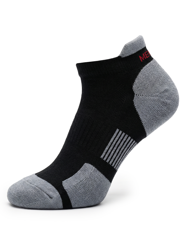 Meikan 3 Pack Low Cut Coolmax Technical Sports Socks - Black/Grey