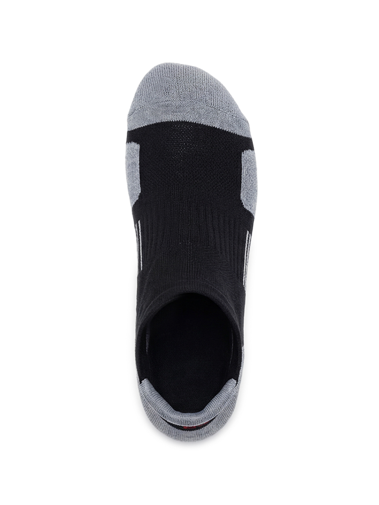 Meikan 3 Pack Low Cut Coolmax Technical Sports Socks - Black/Grey