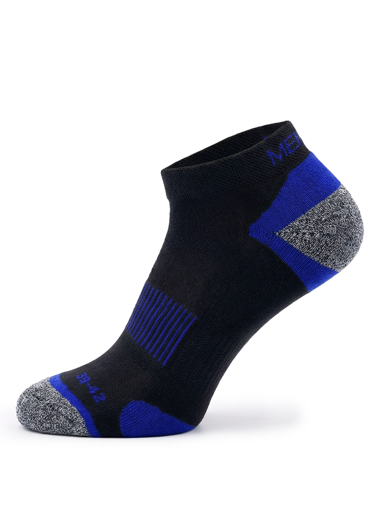 Meikan 5 Pack Low Cut Performance Sports Socks - Black/Dark Blue