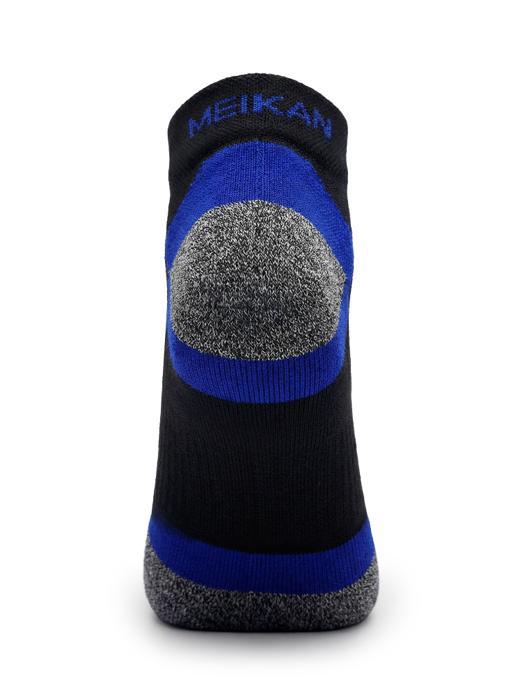 Meikan 5 Pack Low Cut Performance Sports Socks - Black/Dark Blue