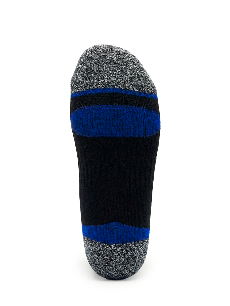 Meikan 5 Pack Quarter Cut Performance Sports Socks - Black/Dark Blue