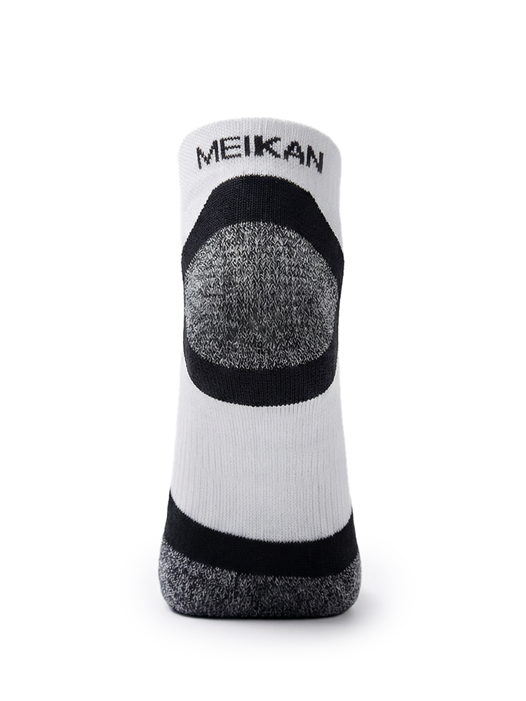 Meikan 5 Pack Women's Low Cut Performance Sports Socks - White/Black