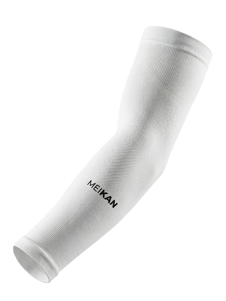 Meikan UPF 50+ Cooling Arm Sleeves - White