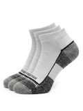 Meikan Womens 3 Pack Quarter Cut Coolmax Comfort Sports Socks - White