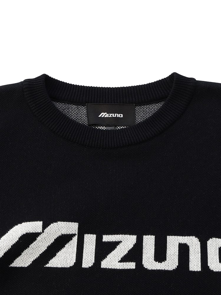 Mizuno Monogram M Crew Neck Sweater - Black