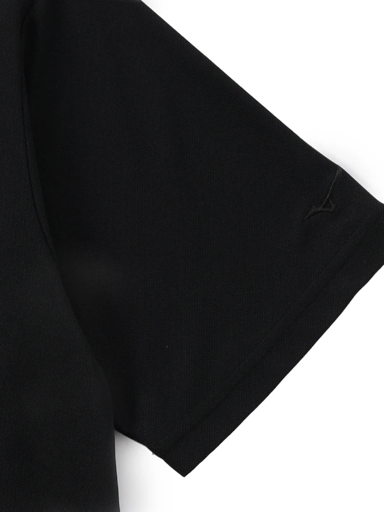 Mizuno Monogram M Short Sleeve Polo Shirt - Black