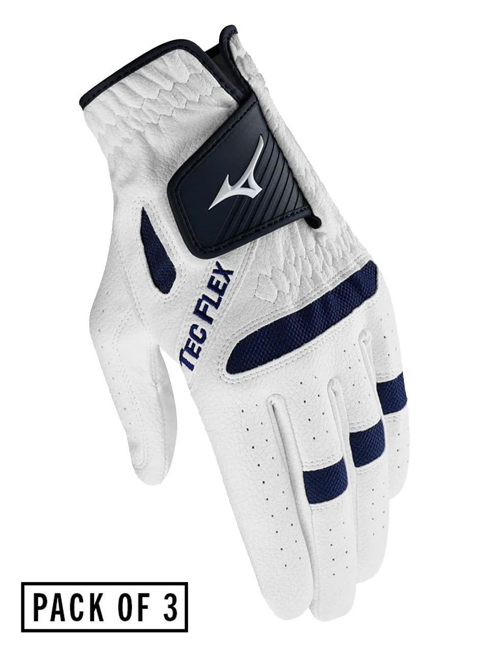 Mizuno TecFlex Pack Of 3 Golf Gloves - White