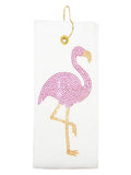 Navika Flamingo Golf Towel White