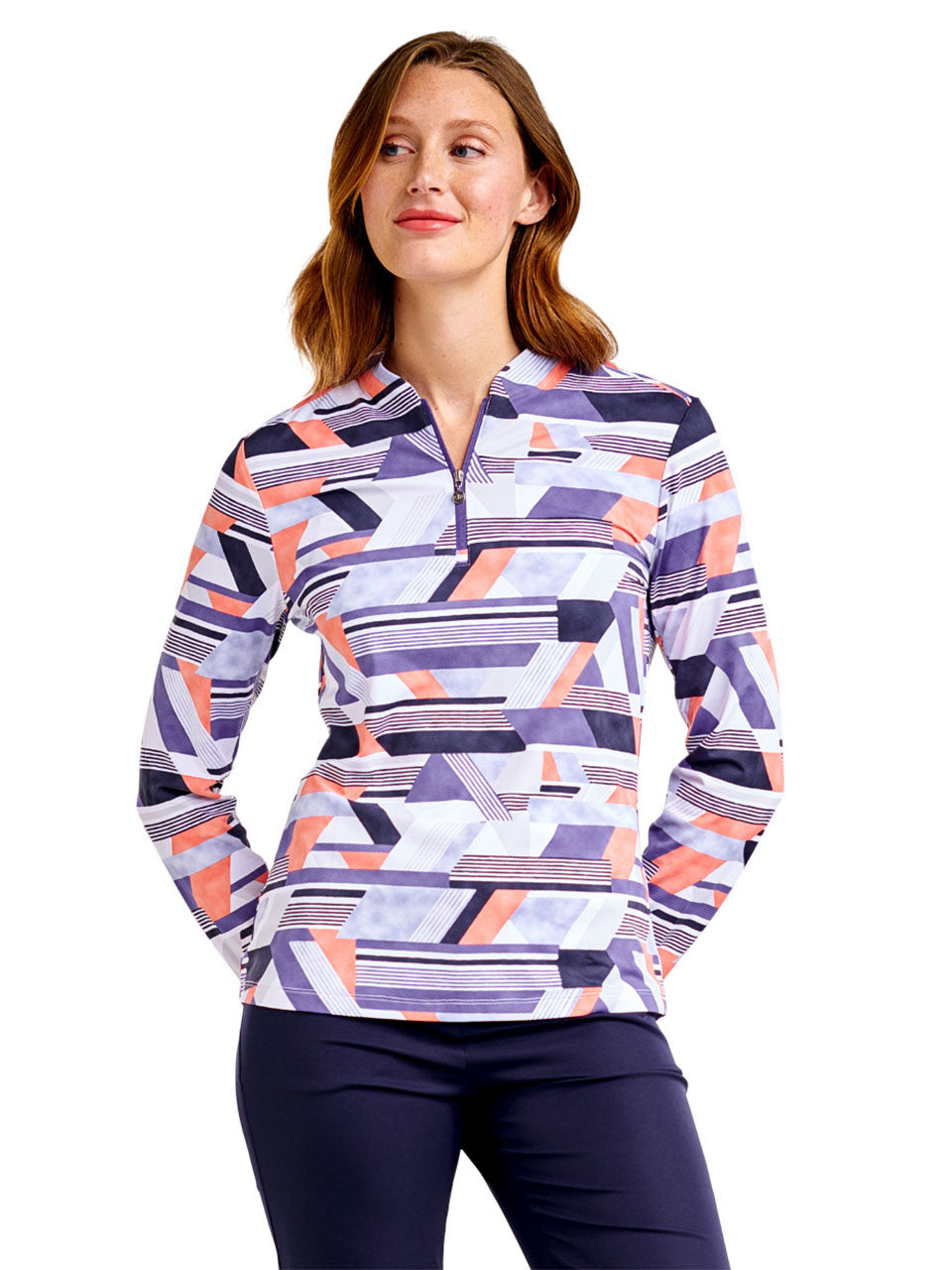 Nivo Womens Lolita Long Sleeve Livcool Mock - Future Dusk
