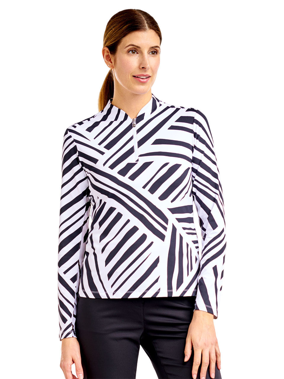Nivo Womens Lolita Long Sleeve Livcool Mock - White