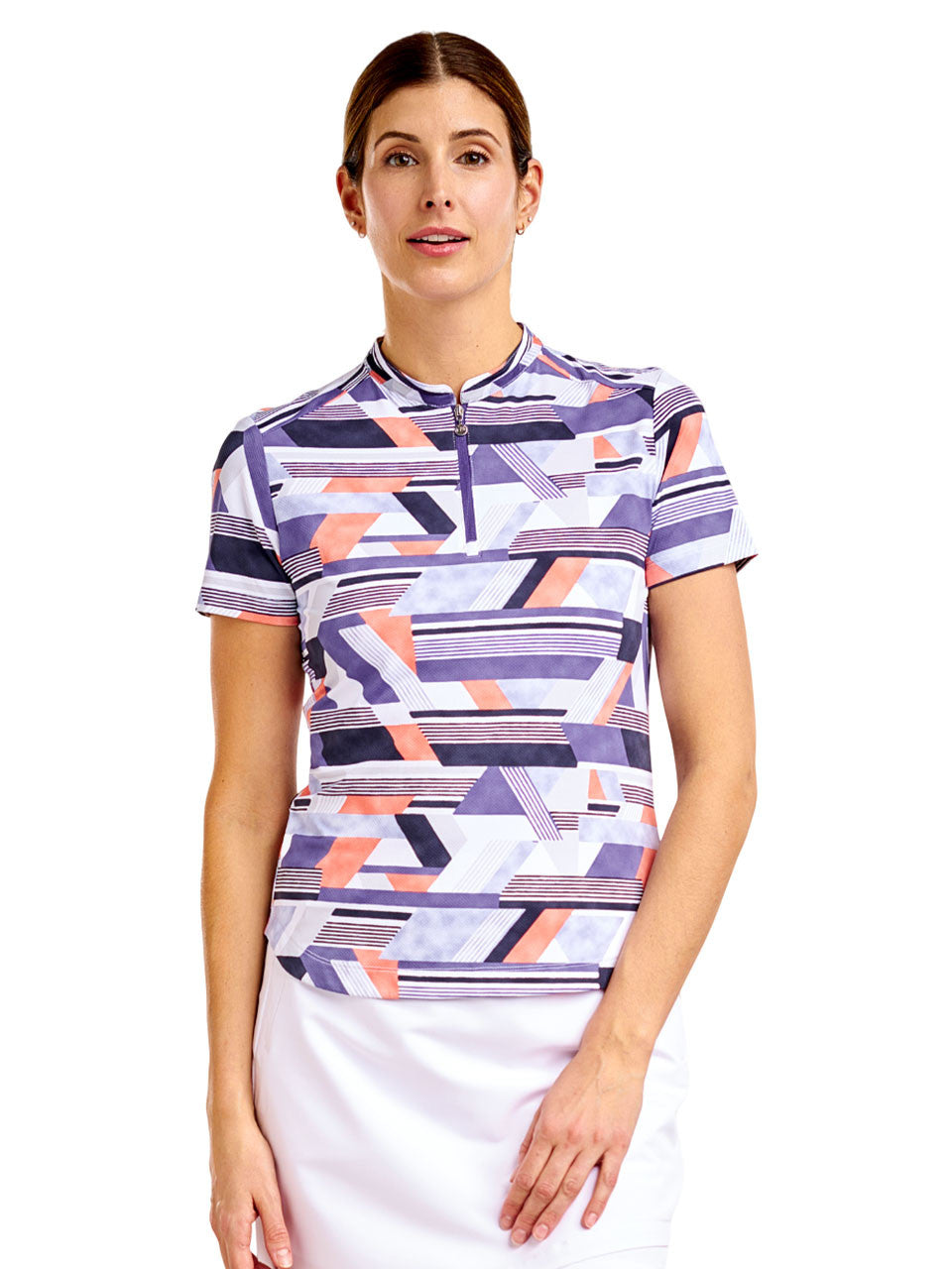 Nivo Womens Lynda Short Sleeve Livcool Mock - Future Dusk