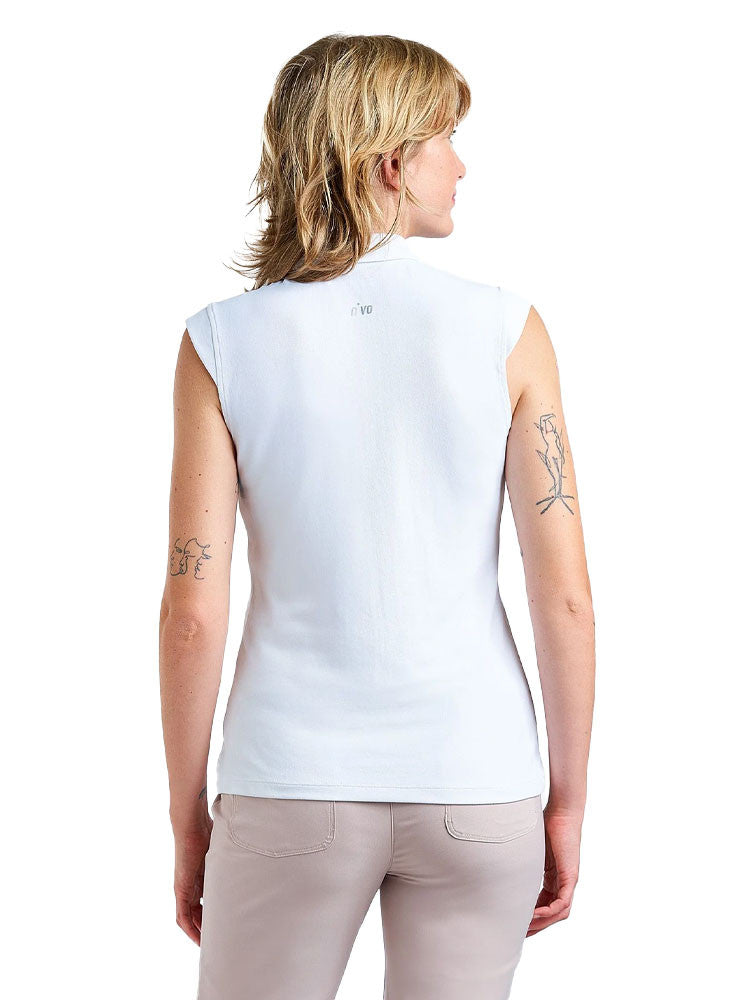 Nivo Womens Nikki II Sleeveless Polo - White