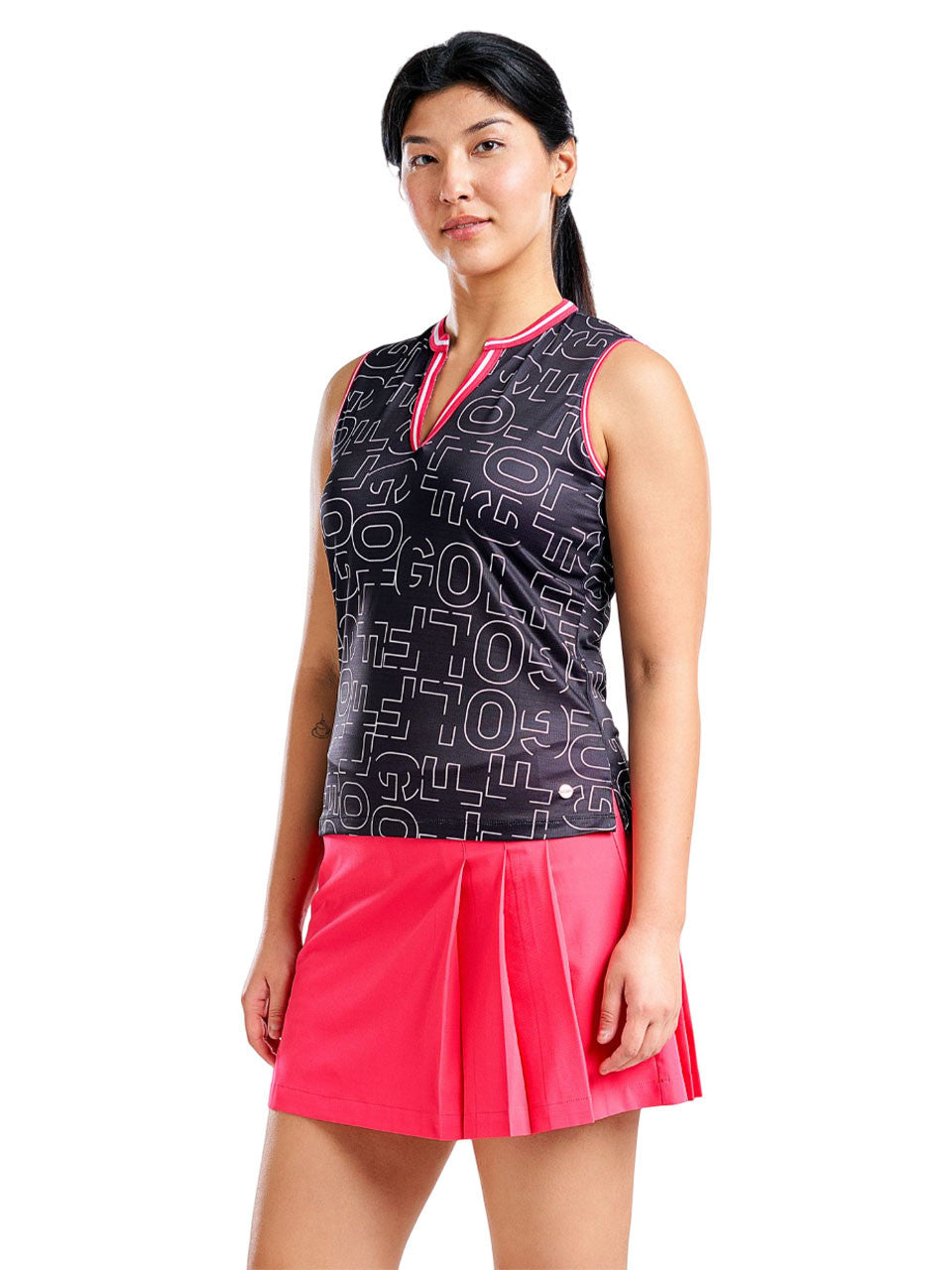 Nivo Womens Vivian Sleeveless Mock - Black