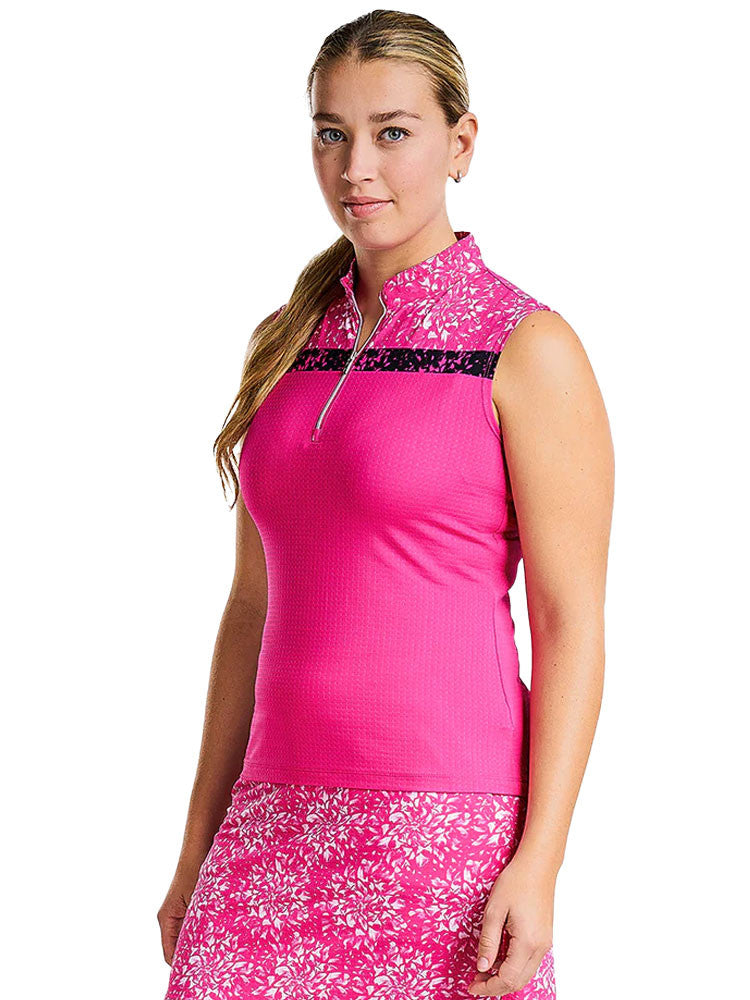 Nivo Womens Lera Sleeveless Mock - Magenta
