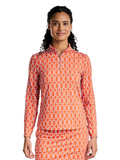 Nivo Women's Lhea Long Sleeve Mock - Persimmon