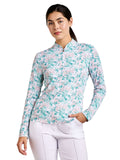 Nivo Womens Lolita Long Sleeve Livcool Mock - White/Aruba