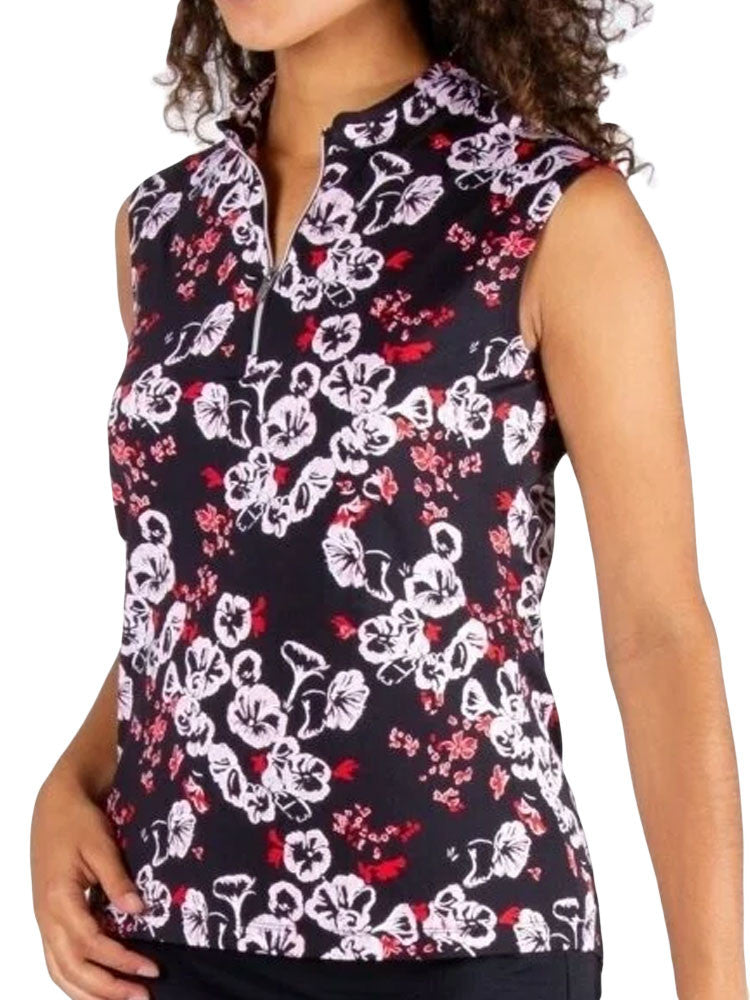 Nivo Womens Luz Sleeveless Mock - Black