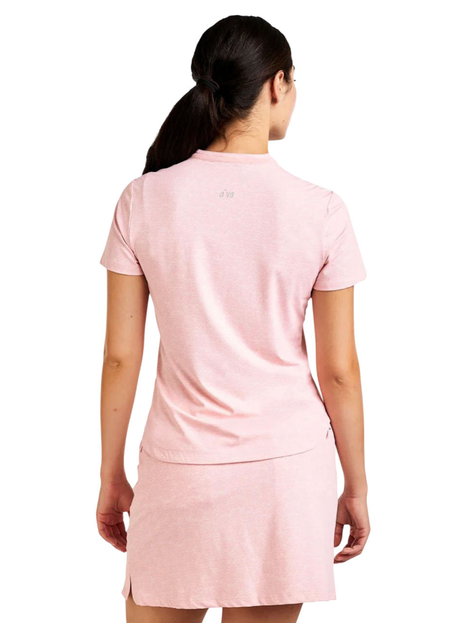Nivo Womens Lynda Short Sleeve Livcool Mock  - Crystal Rose