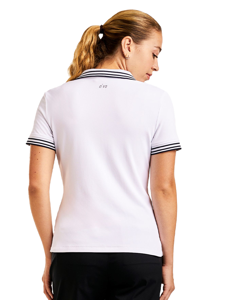Nivo Womens Natalia Short Sleeve Polo - White