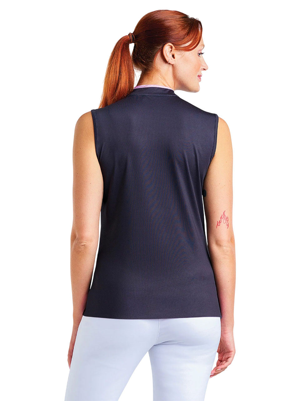Nivo Womens Sibyl Sleeveless Mock - Black/Bubble Gum