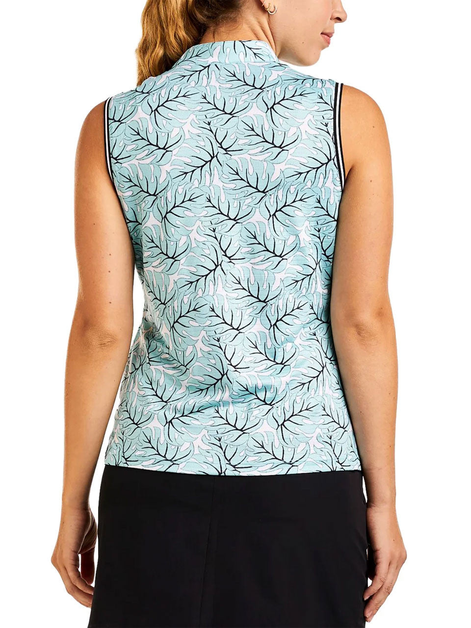 Nivo Womens Vivia Sleeveless Mock - Aruba Blue/White