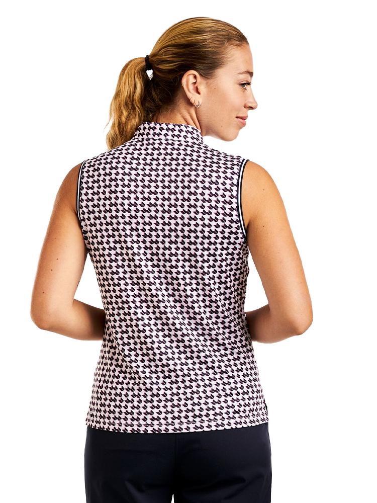 Nivo Womens Vivia Sleeveless Mock - White/Navy