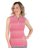 Nivo Womens Louella Sleeveless Mock - Geranium