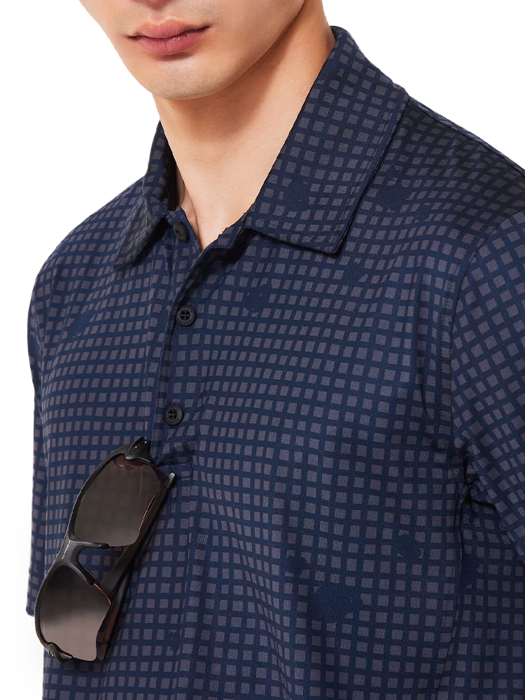 Oakley Grid Camo Polo - Grid Print Abyss