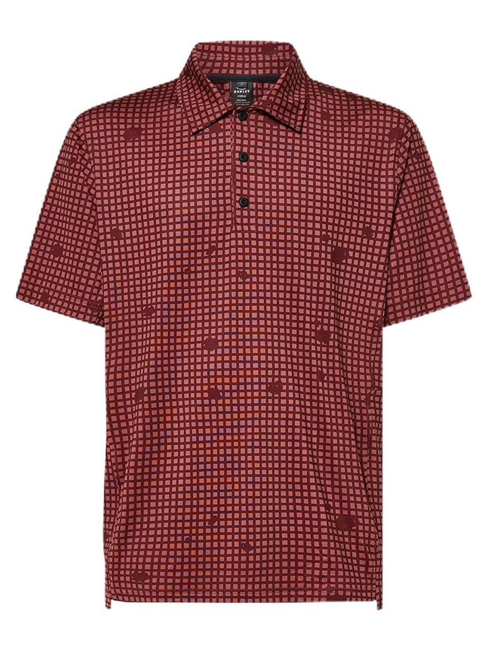 Oakley Grid Camo Polo - Grid Print Rosewood