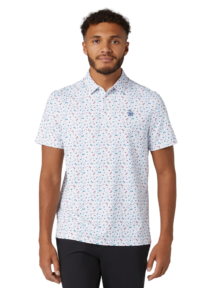 Original Penguin 19th Hole Sake-Tini Novelty Polo - Bright White