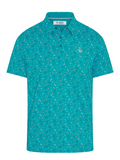 Original Penguin 19th Hole Sake-Tini Novelty Polo - Caribbean Sea