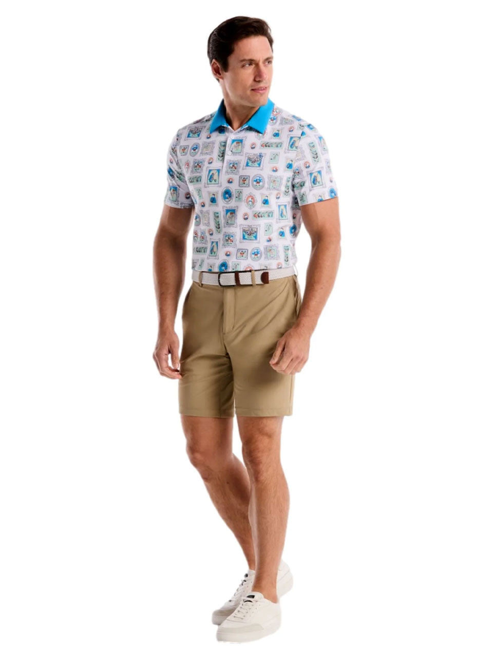 Original Penguin Clubhouse Wall Of Fame Novelty Polo - Bright White