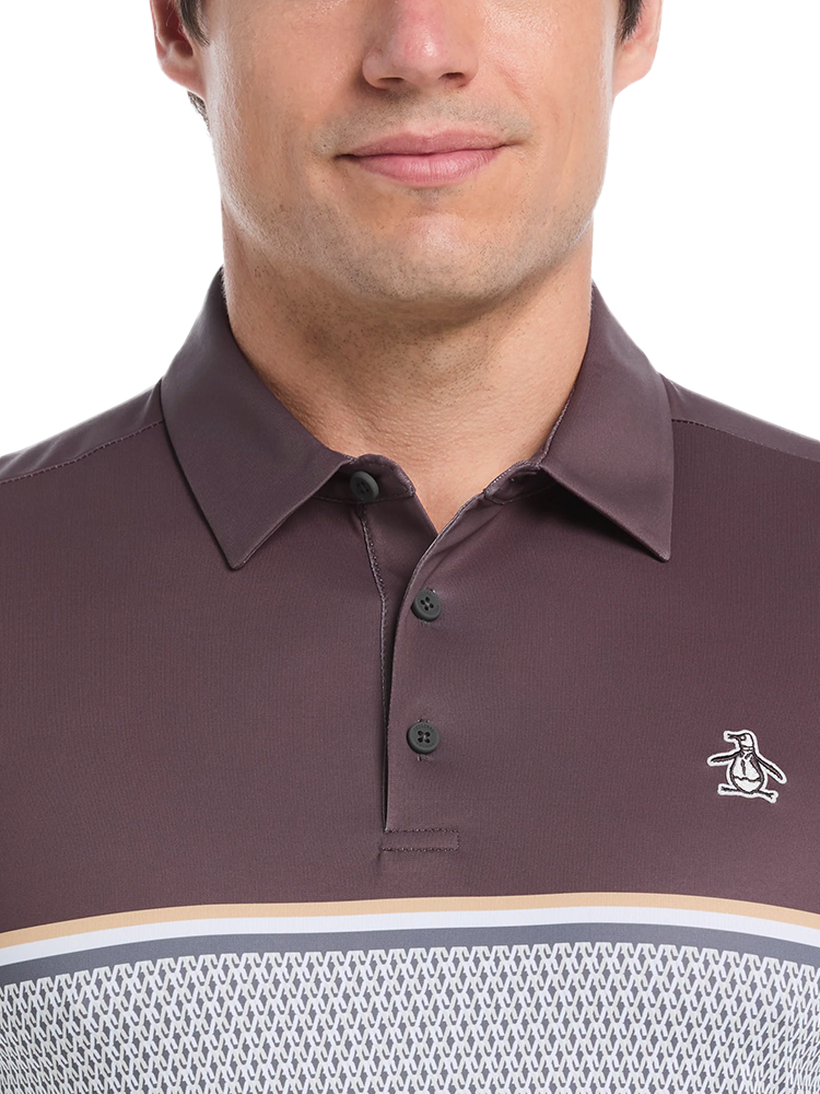 Original Penguin "Engineered "P" Colour Block Polo - Asphalt