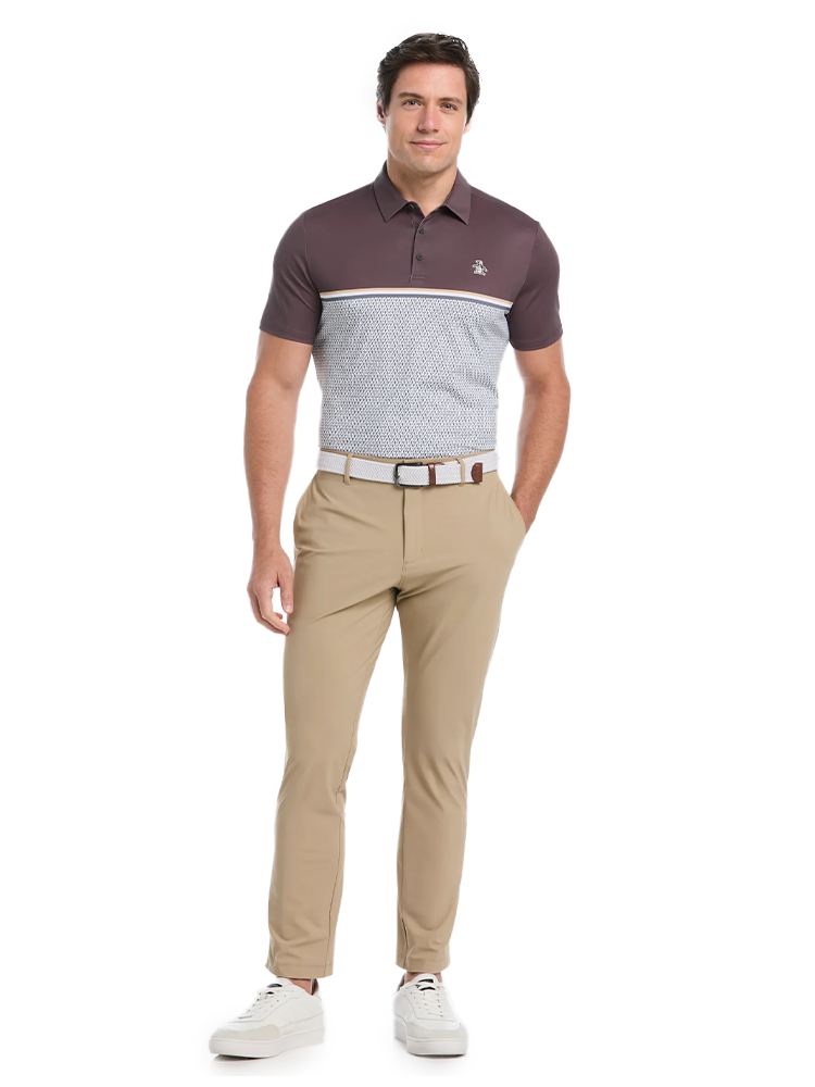 Original Penguin "Engineered "P" Colour Block Polo - Asphalt